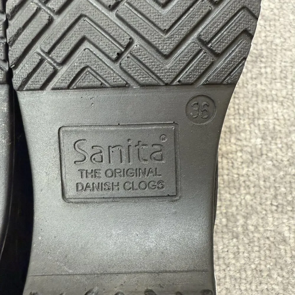 Sanita Clogs Shoes Womens Size 36 Purple Floral Danish Nursing Comfort Workwear - Picture 11 of 13